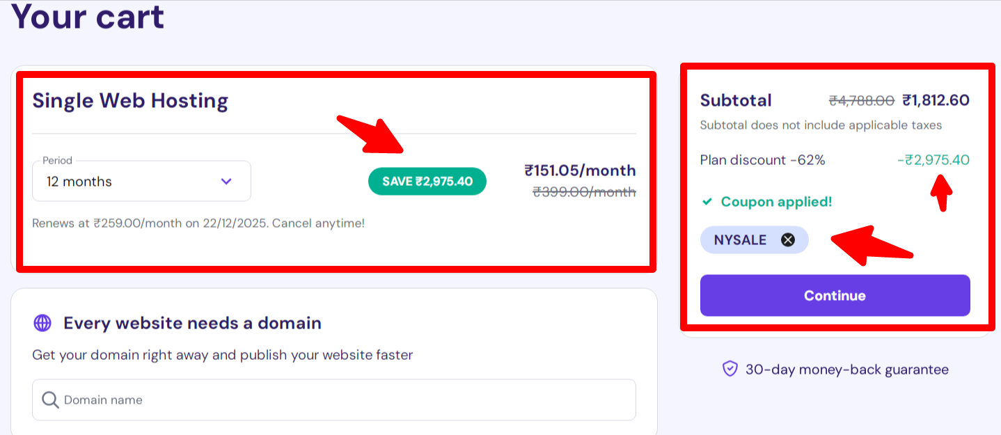 Update Hostinger coupon code active