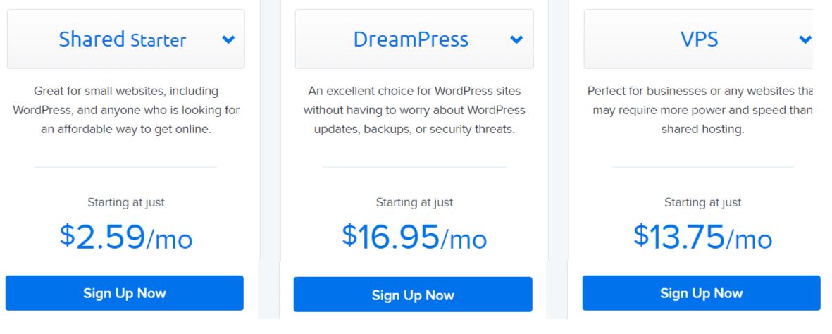 Dreamhost Web Hosting Plans