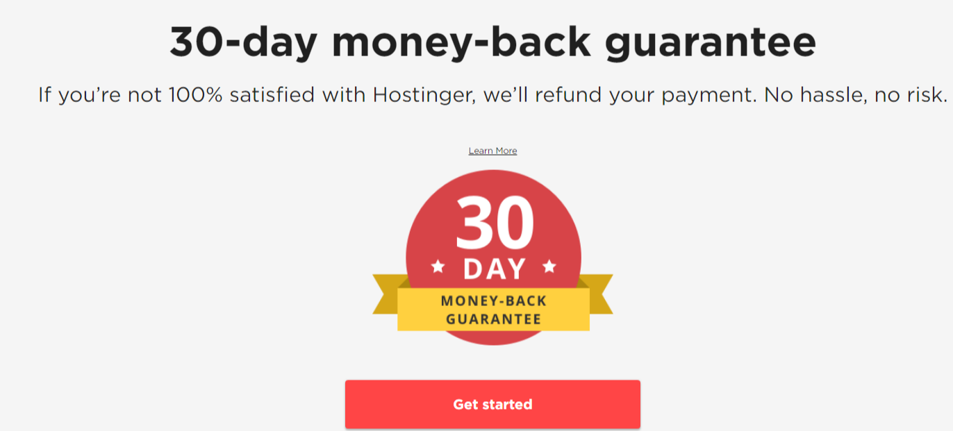 Hostinger-money back