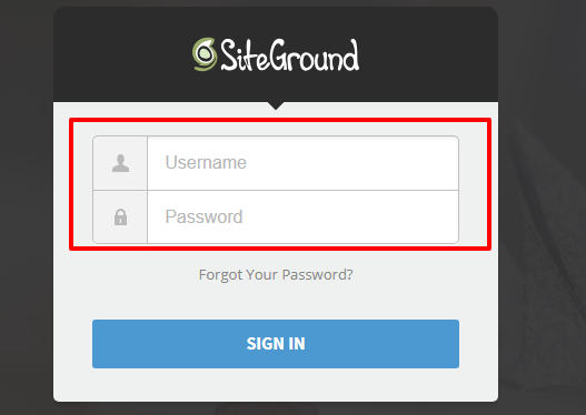 SiteGround User s Area