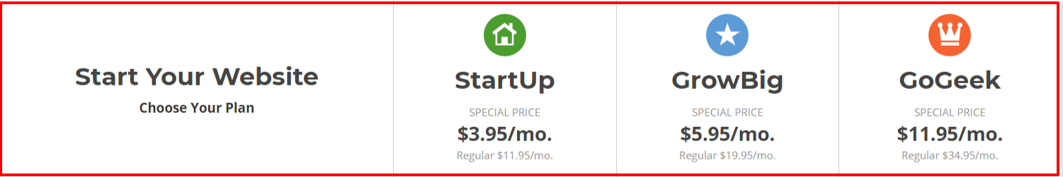 SiteGround Web Hosting Plans