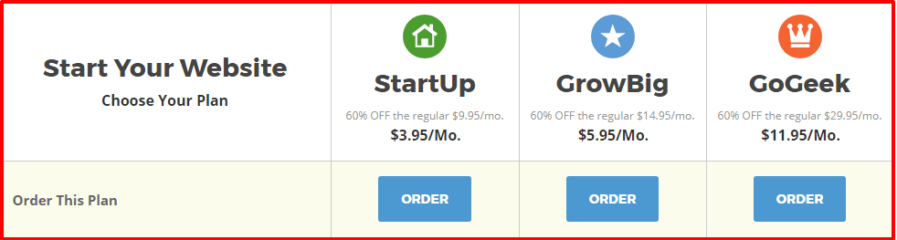 SiteGround Web Hosting Plans