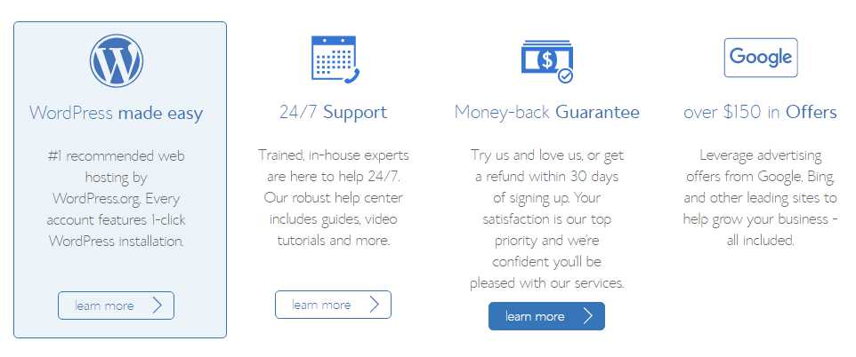 bluehost hosting features