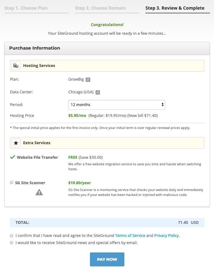 Siteground coupons
